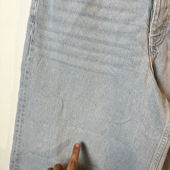Free People We The Free Landry Wide Leg Cropped Jeans Sz 31 Light Wash - Picture 5 of 13